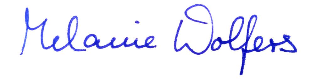 Unterschrift Melanie Wolfers